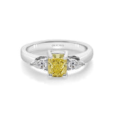 Yellow & White Diamond Engagement Ring - Dracakis Jewellers